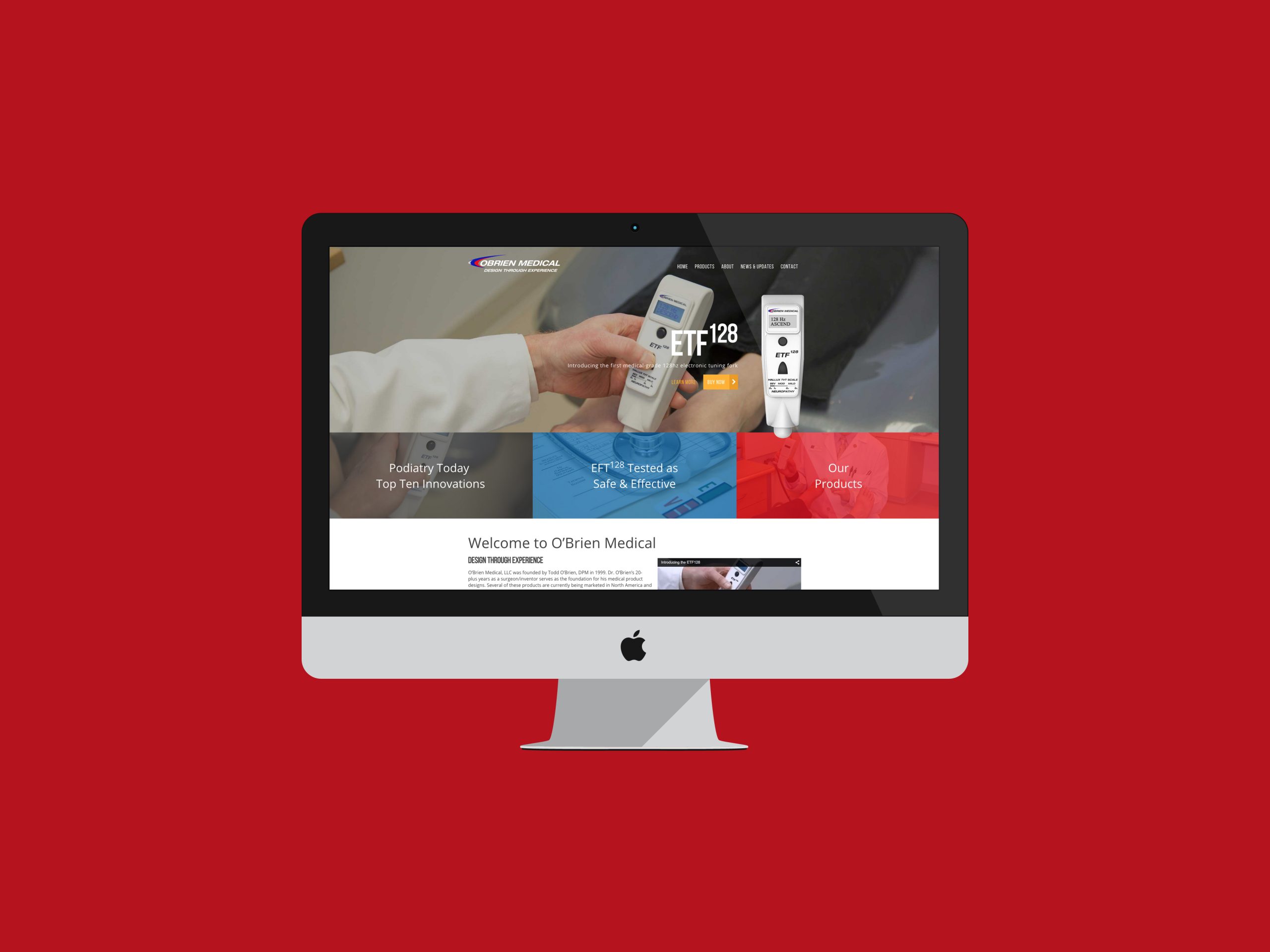 image of obimed.com website as viewed on an imac